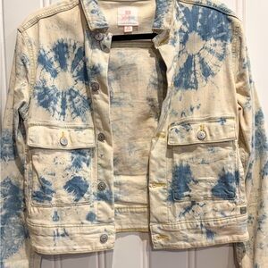 Women’s LuLaRoe Acid Wash Tie Dye Denim XS Jacket